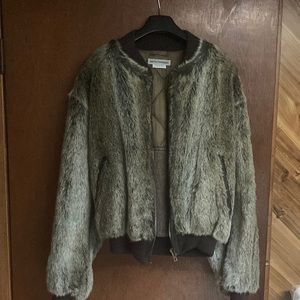 Emporio Armani fur bomber jacket